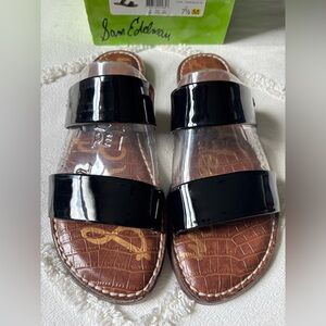 Sam Edelman Gala Black Patent Sandals NWT 7.5